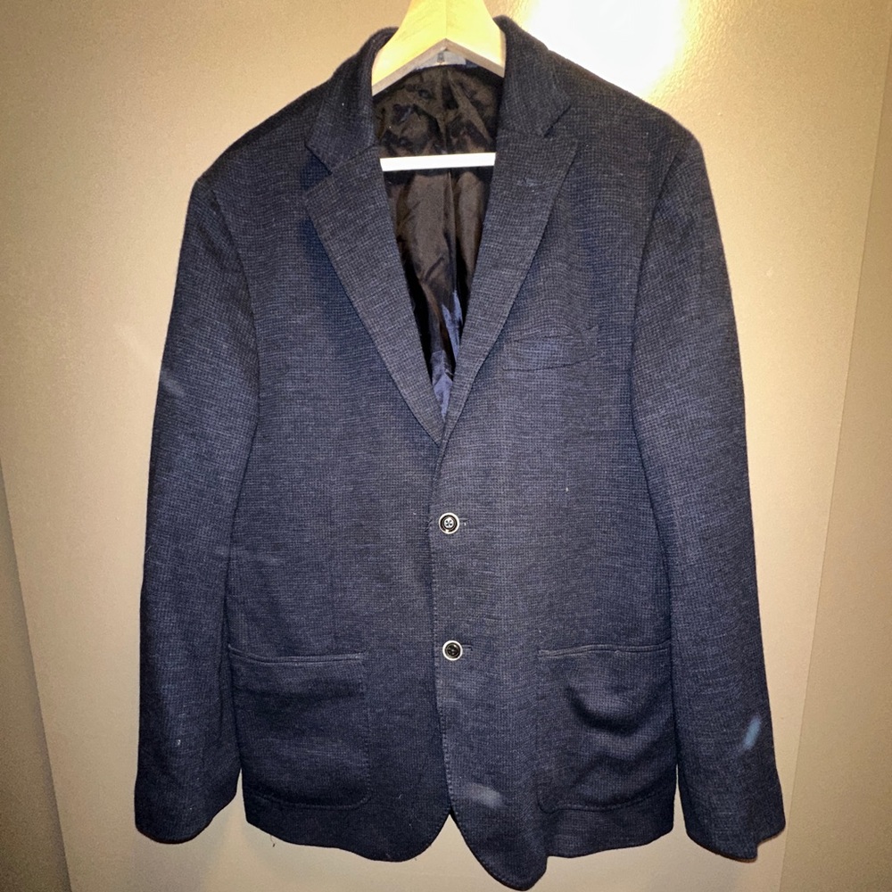 Massimo Dutti navy wool blazer